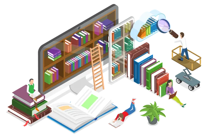 Online-Bibliothek  Illustration