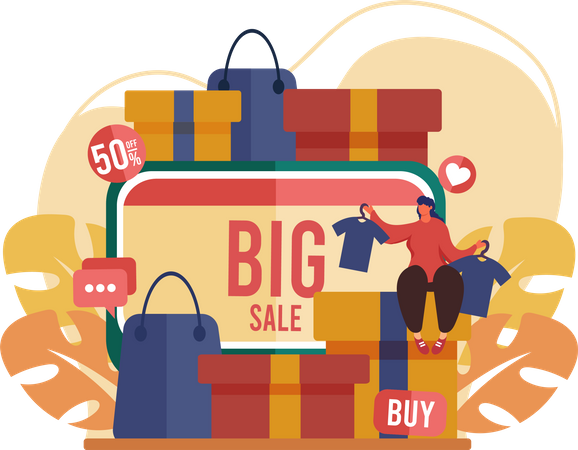 Online Big Sale  Illustration