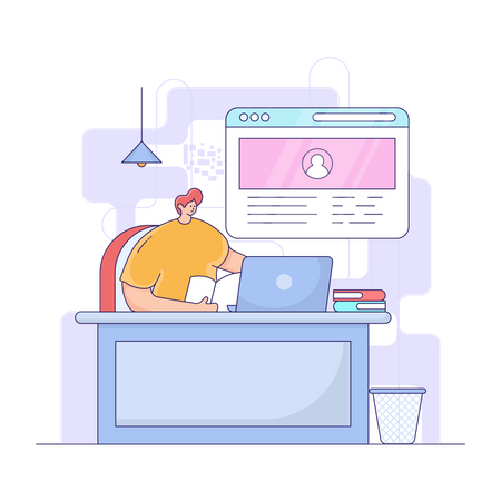 Online-Bildung  Illustration
