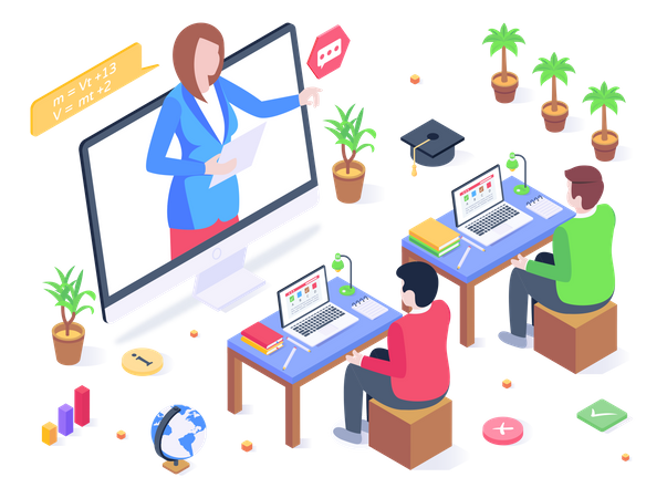 Online-Bildung  Illustration
