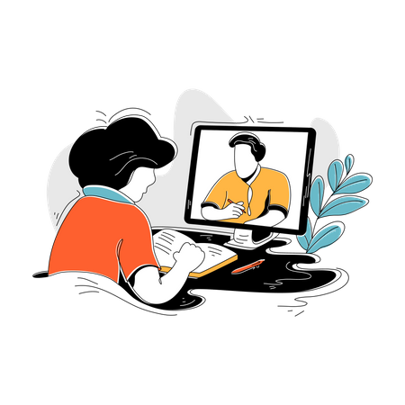 Online-Bildung  Illustration