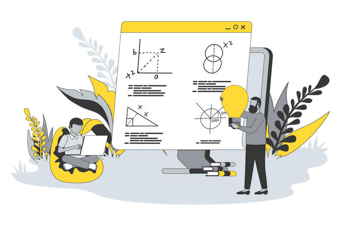 Online-Bildung  Illustration