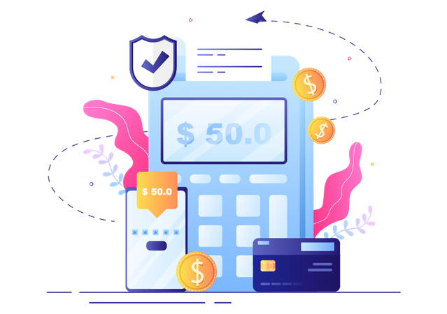 Online Bill Payment receipt  Illustration