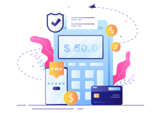 Online Bill Payment receipt  Illustration