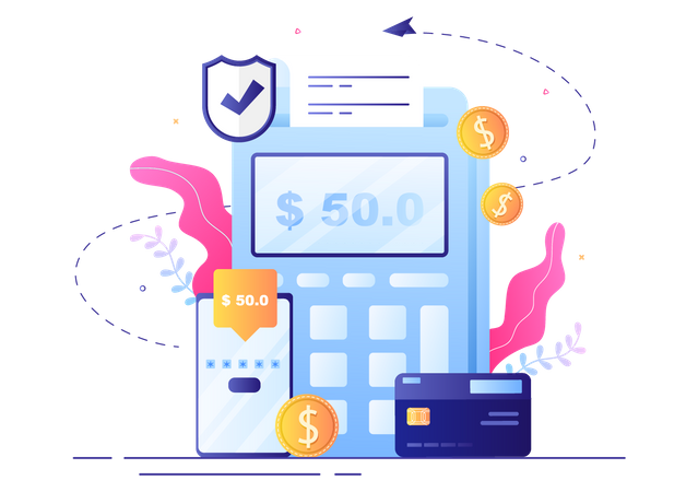 Online Bill Payment receipt  Illustration