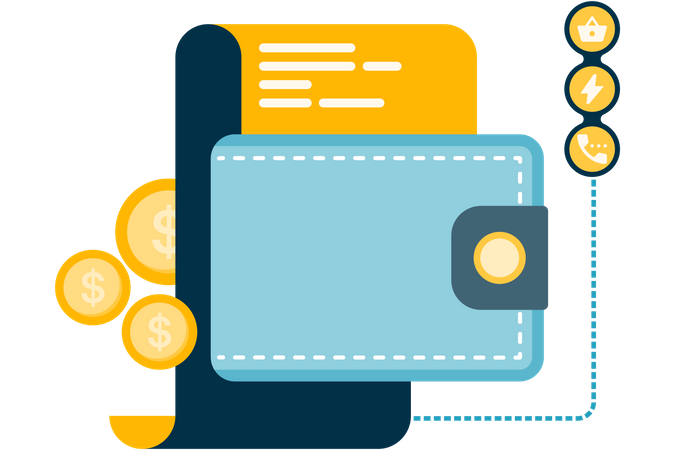Online bill payments  Illustration