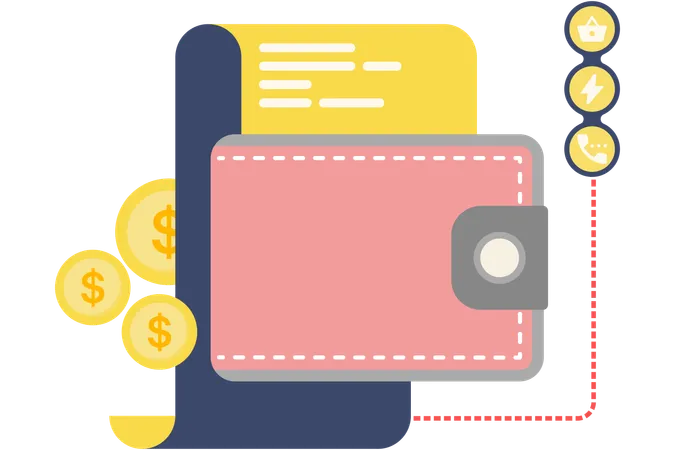Online Bill Payments  Illustration