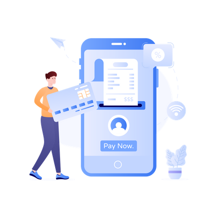 Online Billing  Illustration