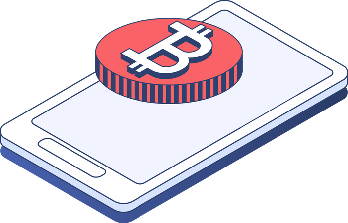 Online bitcoin  Illustration