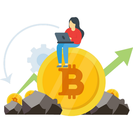 Online bitcoin mining Illustration