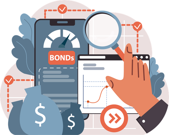 Online bonds research  Illustration