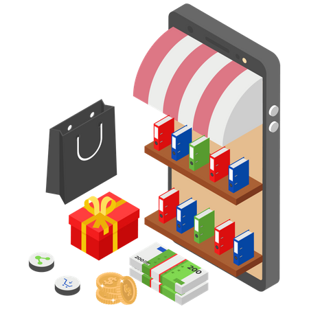 Online Book Stall  イラスト