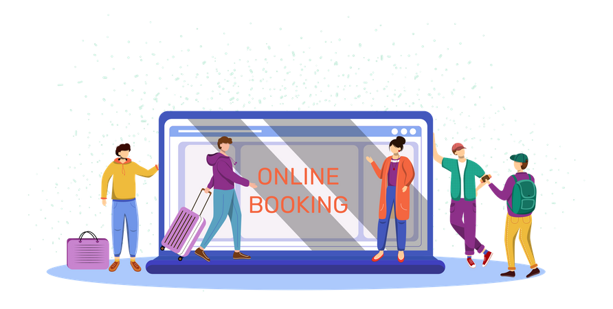 Online Booking Illustration