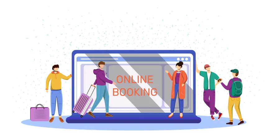 Online Booking Illustration
