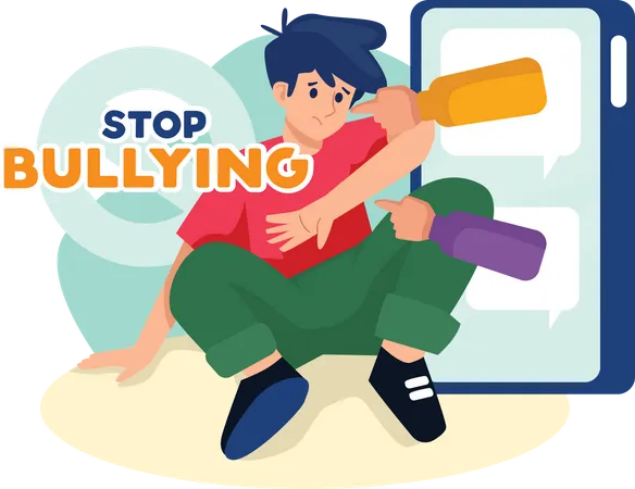 Online Bullying Illustration