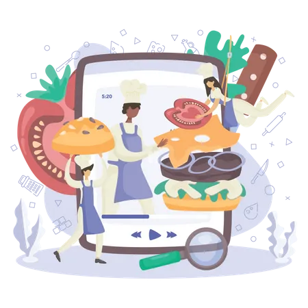 Online-Burger-Bestellung  Illustration