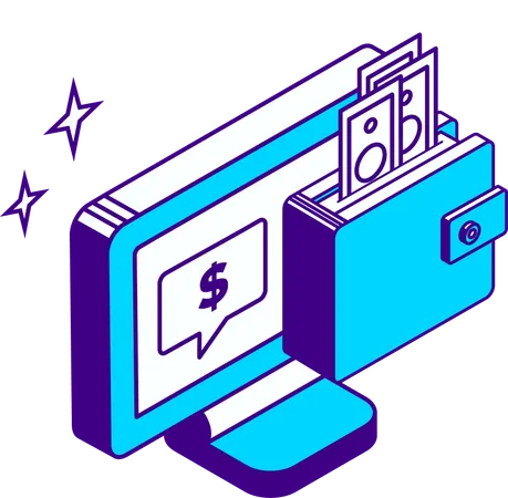 Online business accounting  Illustration