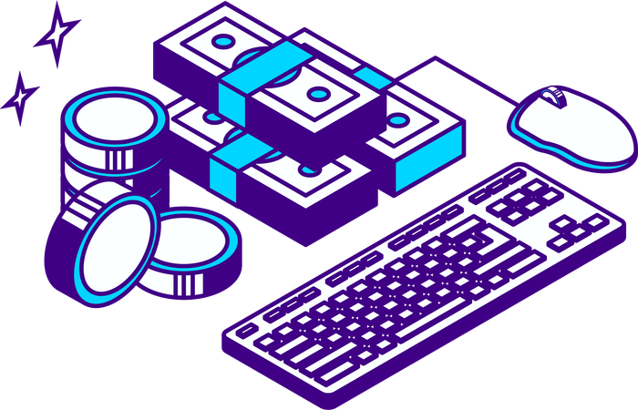 Online business accounting  Illustration