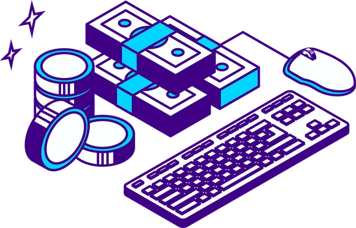 Online business accounting  Illustration