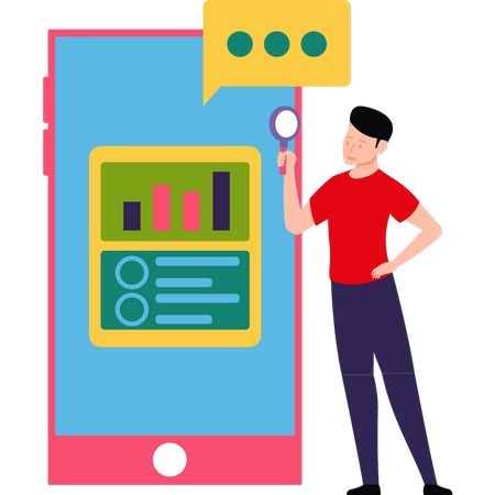 Online business analysis  Illustration