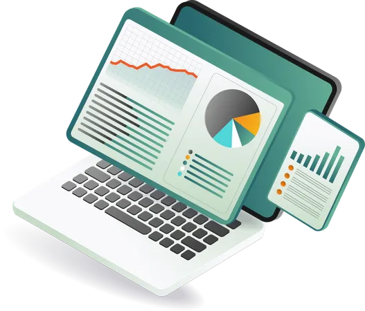 Online business analysis report  Illustration