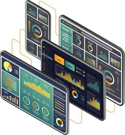 Online business analysis report  Illustration