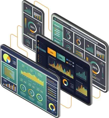 Online business analysis report  Illustration