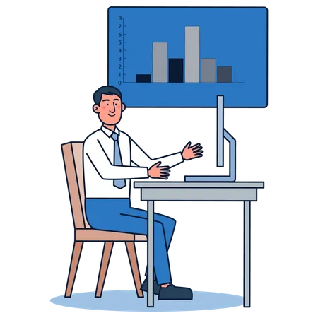 Online-Geschäftsanalysen  Illustration