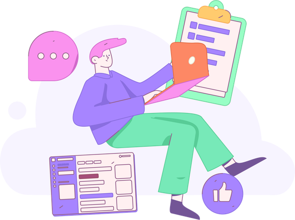 Online Business Briefing  Illustration