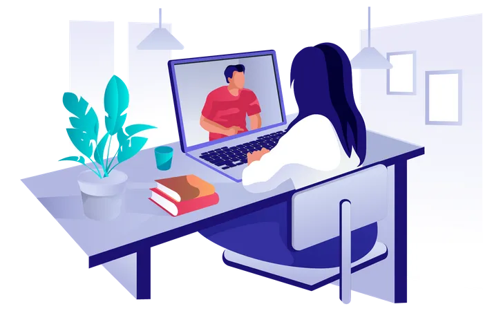 Online Business Coaching  Illustration