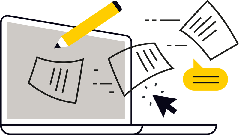 Online business document  Illustration