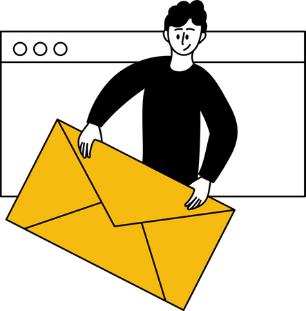 Online business email Illustration