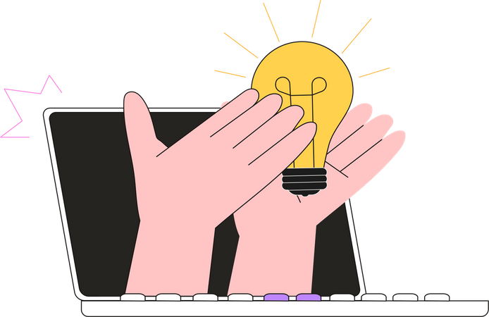 Online business idea  일러스트레이션