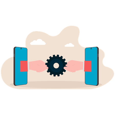 Online Business management  Illustration