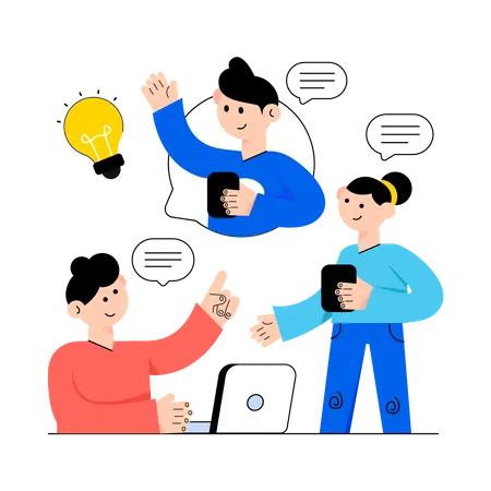 Online business meeting  Illustration