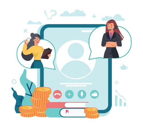 Online Business meeting  Illustration