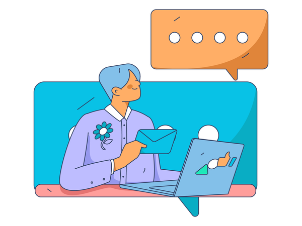 Online business meeting  Illustration