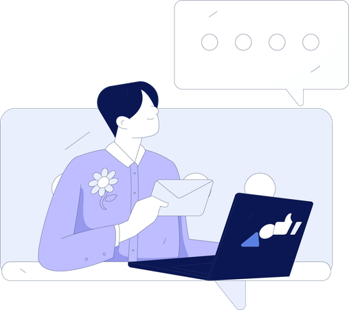 Online business meeting  Illustration