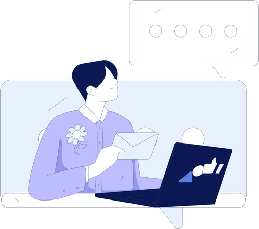 Online business meeting  Illustration