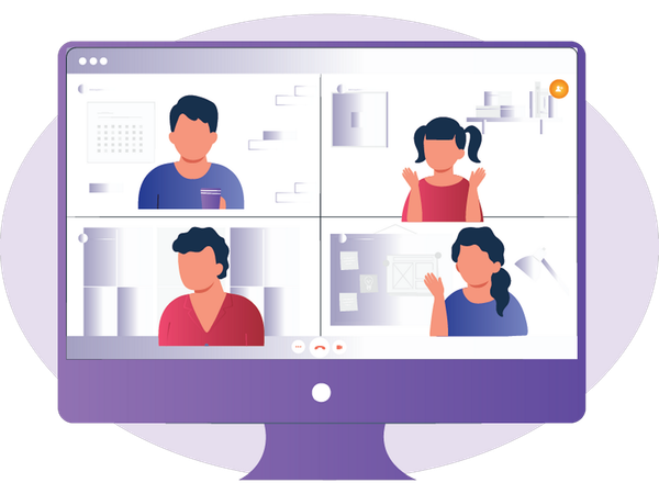 Online Business Meeting  Illustration