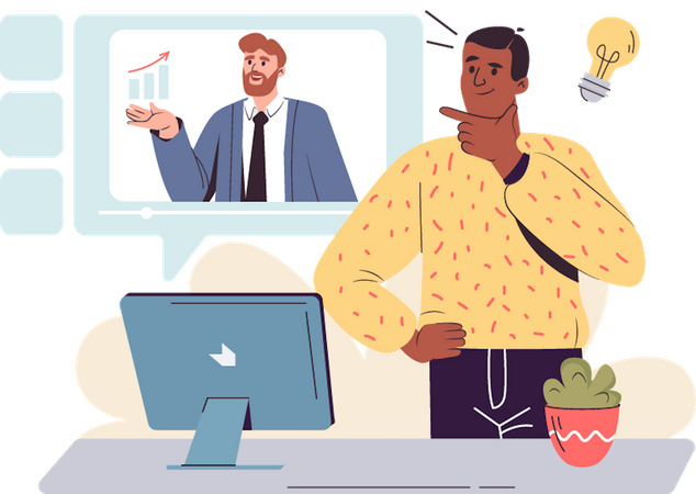 Online business meeting  Illustration