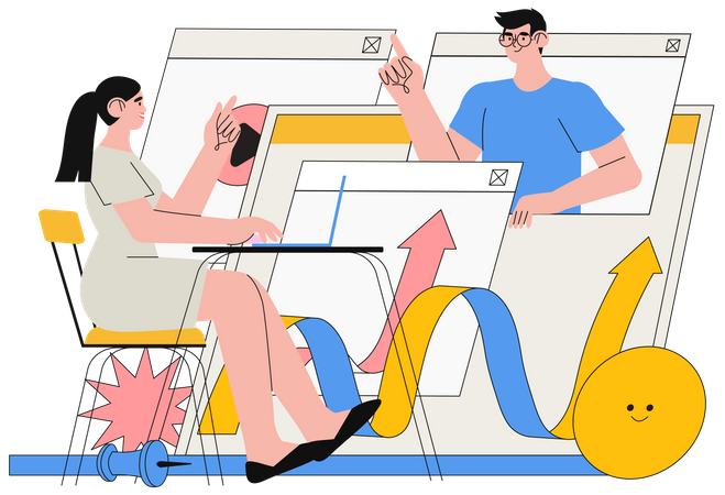 Online Business Meeting  Illustration