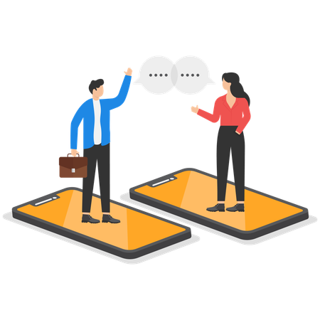 Online Business Meeting  Illustration