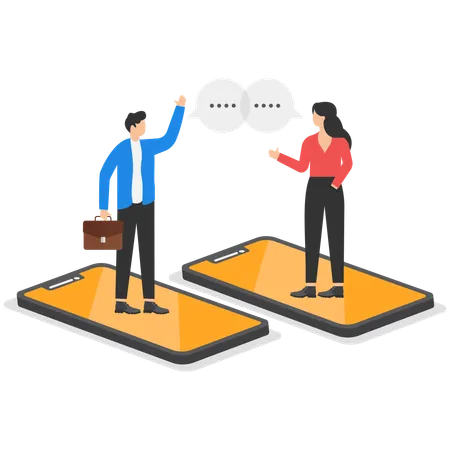 Online Business Meeting  Illustration