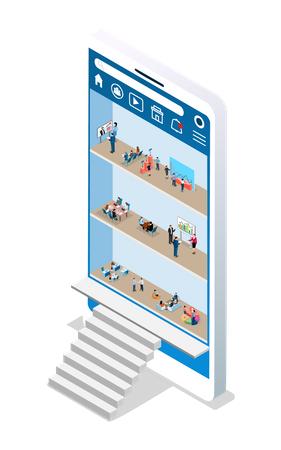 Online business meeting  Illustration