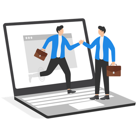 Online business meeting  Illustration