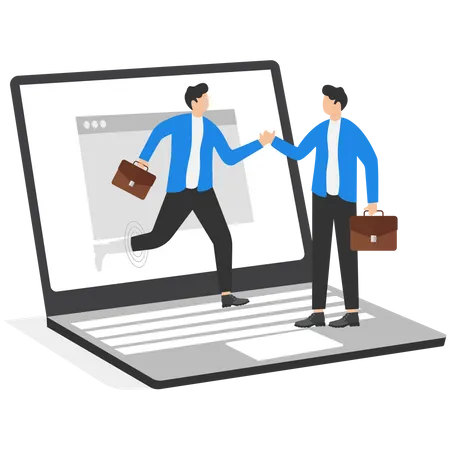 Online business meeting  Illustration