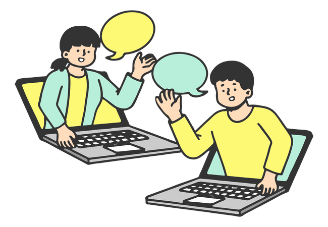 Online business meeting  Illustration