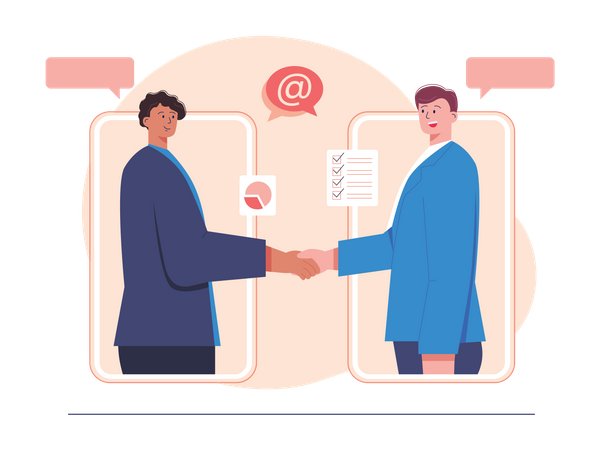 Online business meeting  Illustration