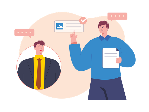 Online Business meeting  Illustration